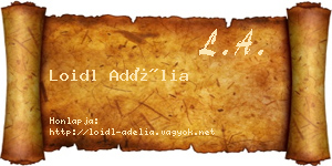 Loidl Adélia névjegykártya